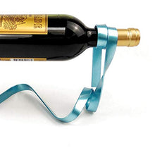 Supporto decorativo per bottiglie di vino, con nastro di ferro