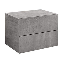 Mensola da Parete con Cassetti 40 x 29 x 30 cm Comodino da Notte Portaoggetti da Muro - Effetto Cemento