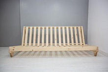 Futon On Line Divano Letto Zúrich, Naturale, Copertina Nero, 200 x 140 cm. - Arredi Casa