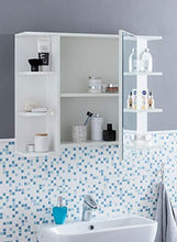KADIMA DESIGN legno armadio Pensile moderna 80x64,5x20cm armadietto a specchio bianco