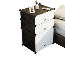 OCCP Armadio da Camera da Letto Fai-da-Te Armadio Multifunzione Scatola di plastica Decorazione Domestica e Deposito per Bambini (Bianco e Nero)