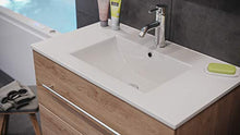 Set di mobili da bagno Firenze 80 (4 parti/C) rovere chiaro e armadio a specchio