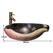 Washbasin Lavabo con lavabo in Stile Classico per Hotel, Creativo, lavabo da Bagno (60 x 17 cm)