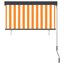 vidaXL - Tenda avvolgibile per esterni, 120 x 250 cm, colore: Bianco/Arancione
