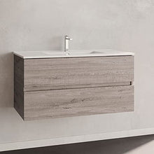 Yellowshop. - Mobile Bagno sospeso 100 cm Stile Moderno 2 cassetti lavabo specchiera LED MOD. Andre Plus (Cenere)