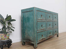 Yajutang credenza cassettiera cinese 9 cassetti turchese