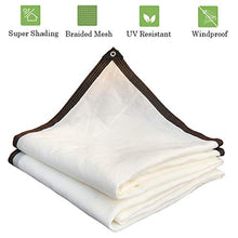 CYY 85% Rete Ombreggiante con Occhielli,7x13ft/2x4m Telo Ombra da Giardino con Bordo Nastrato/Isolamento Termico,per Balcone Serre Cortile(Bianca)
