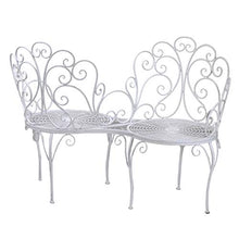 adami Poltrona Doppia da Giardino in Ferro 125x55H93,5cm Viareggio Bianca