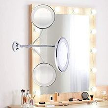 Specchio Specchietto a LED a LED LED Light Vanity 10x Specchi ingrandenti Flessibili con Ventosa