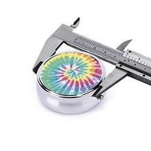 Tye Dye Art - Contenitore rotondo per pillole a 3 scomparti, in metallo, per medicina e vitamina