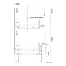 ARKITMOBEL Set Mobile Bagno e Specchio, Legno, Nordik, 80 x 80 x 45 cm