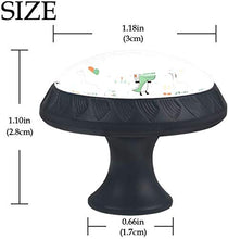 Simpatici dinosauri Green Dino Gioca a giocattoli Pomelli per Porta Set di 4 Pomelli per Mobili Manopole per Cassetti Cucina Armadio Vetro