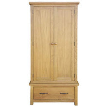 Tidyard Armadio stoccaggio Versatile Anche con 1 Cassetto in Legno di Quercia 90x52x183 cm