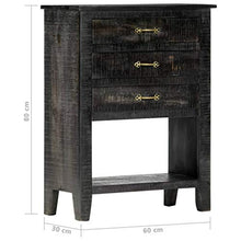 E E-NICES Armadietto 60x30x80 cm in Legno Massello di Mango