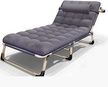 FAGavin. Pieghevole Reclinabile Regolabile Sdraio da Spiaggia Poltrona, Ispessite Pearl Cotone Cuscino, Grey Esterna Balcone Giardino Sedia