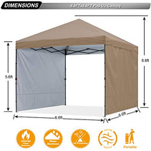 ABCCANOPY Gazebo pop-up 2 x 2 m con due pareti del sole completamente impermeabile commerciale rifugio istantaneo, borsa con ruote, 4 pali