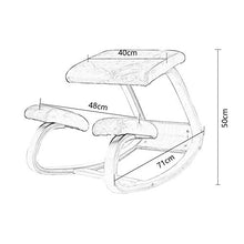 Ergonomica Sedia ergonomica Regolabile Inginocchiare Stool Spessi Cuscini PU Confortevole per Office Home Computer Balancing Body Shaping Dolore alla Schiena Desk,Nero