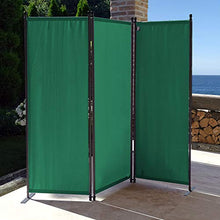 QUICK STAR Paravento da Giardino 170 x 165 cm 3 parti pieghevole Divisorio in Tessuto Protezione della Privacy Verde