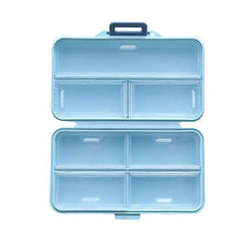 BGSFF Portapillole da Viaggio Fashion Pill Organizer 7 Griglie per ridurre l'odore Dispenser di Pillole mediche Blue Tuba