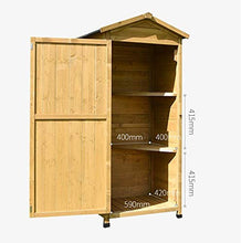 WMQ Capanno da Giardino, capanno da Giardino in Abete Cinese, armadietto da Giardino Impermeabile per Attrezzi da Giardino con Porta con Serratura