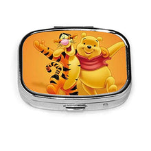 Scatola quadrata per pillole - Porta pillole portatile Winnie and Tiger Medicine Organizer a due scomparti