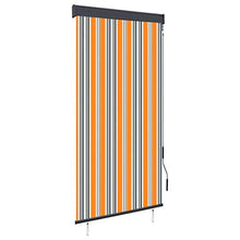 vidaXL - Tenda avvolgibile per esterni, 80 x 250 cm, giallo e blu