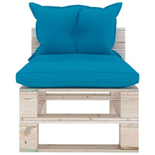 vidaXL Divano Centrale da Giardino Pallet con Cuscini in Legno di Pino