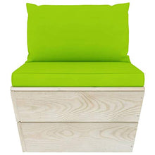 FAMIROSA Set Divani da Giardino su Pallet 5 pz con Cuscini Legno Abete-3467