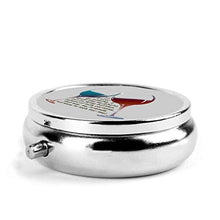 Scatola rotonda per medicina portatile, mini portapillole in metallo, dispenser per pillole tascabili, borsa da viaggio, idea regalo