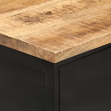 vidaXL Credenza 100x35x77 cm in Legno Massello di Mango Grezzo