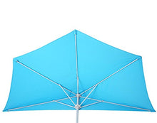Ombrellone da balcone salvaspazio Parla Plus 145x285x252cm azzurro senza base