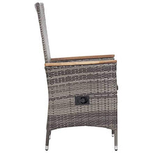 FAMIROSA Set Divani da Giardino 3 pz con Cuscini in Polyrattan Grigio-9364