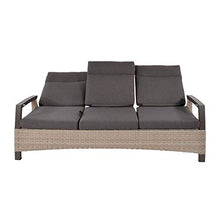 Gartentraum Divano da Giardino a 3 posti con Schienale Regolabile - Loungebank Flero