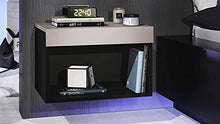 elb Due Comodini Design sospesi o a Terra. Frontali in 12 Colori a Scelta. Anche con con luci a LED. Modello Giga (Moka Opaco)