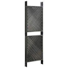 E E-NICES Paravento a 4 Pannelli in Polyrattan Antracite 240x200 cm
