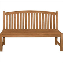 Bari - Panchina da giardino in legno massiccio di teak, senza braccioli