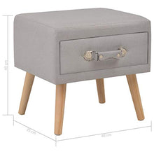Estink - Comodino in tessuto, 40 x 35 x 40 cm, colore: Grigio