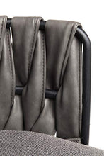 Kare Design Sgabello, Pelle, Grigio, 100 x 52 x 54 cm