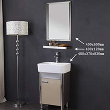 ZTGL Mobile Lavabo con Lavabo e Specchio, Mobile Lavabo da Terra, Mobile Bagno, Mobile Lavabo 480 x 830 mm,D'oro