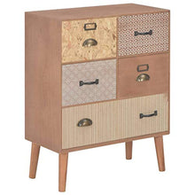 SKM Credenza con 5 Cassetti Marrone 60x30x78 cm in MDF