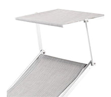 Mediawave Store Lettino Grigio Prendisole Alluminio con Parasole Luxurious Beach 180X60X40 cm