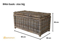 Sechome BM02 Baule cassapanca portaoggetti in Rattan Naturale (Small)