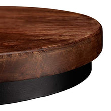 Relaxdays Sgabello da Bar Industrial, Girevole Sedia Rotonda Vintage, Regolabile Altezza fino a 76,5 cm, Nero/Marrone