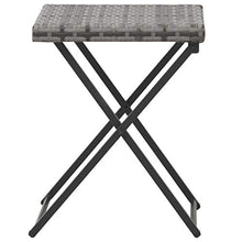 FAMIROSA Set da Pranzo da Giardino 5 pz Pieghevole in Polyrattan Grigio