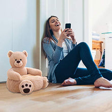 PERFECTHA Sedia con Personaggio in Peluche per Bambini Sedia per Bambini in Peluche con Orso figurato per Bambini e Ragazzi Clean