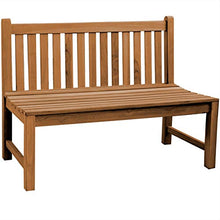 Panca da giardino Ascoli in legno massiccio di teak, senza braccioli