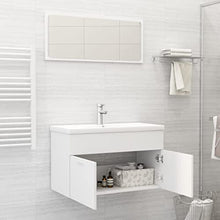 vidaXL Set Mobili da Bagno 2 pz Bianco in Truciolato