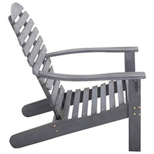 vidaXL Sedia Adirondack in Legno Massello di Acacia Grigia