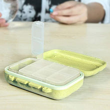 HERCHR Portapillole settimanale, Dispenser per farmaci da Viaggio con 8 Griglie(Verde)
