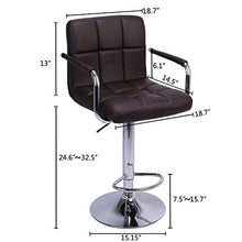 ZHTX Girevole Kitchen Bar Sgabello Sedia con braccioli e Cuscino contatore Altezza Sgabello Girevole Regolabile Bar Stool (Color : Black)
